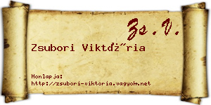 Zsubori Viktória névjegykártya